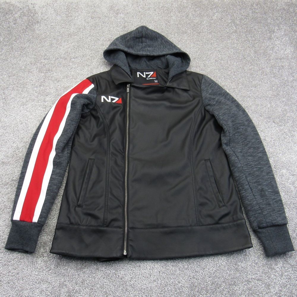 Mass Effect Bioware Original Stitched‎ N7 Zip Up Jacket Hooded unisex Medium